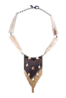 Iosselliani  Bone & Gradient Jewelled Necklace by Iosselliani