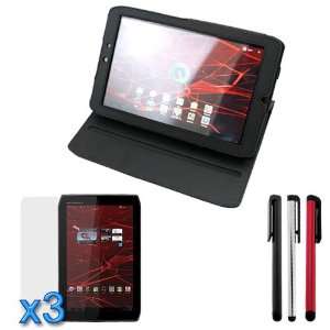  Multi Angle Rotating Folio Cover Case with Built in Stand + 3 X LCD 