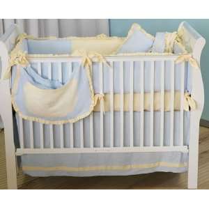  Blue Monogram Crib Bedding   Four Piece Set Baby