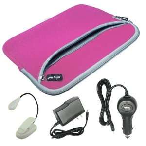  Skque 10 Inch Pink Dual Case+Black Wall Charger+Black Car 