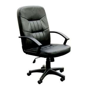  Executives Black Leather Match Swivel Rocker Office Chair 