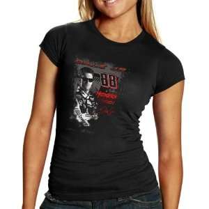  #88 Dale Earnhardt Jr. Ladies Black Fan Pride T shirt 