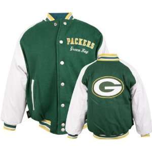   Bay Packers Youth Wool Faux Leather Varsity Jacket