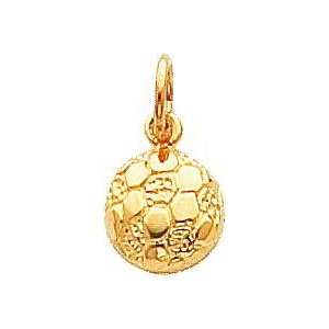 10K Gold Soccer Ball Charm Jewelry