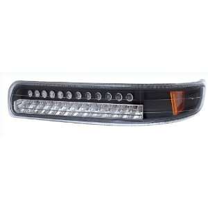 Chevy Silverado 99 02 LED Parking/Signal Lights Black Housing With 