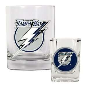  Tampa Bay Lightning Rocks Glass & Shot Glass Set   Primary 