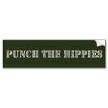 Punch The Hippies   Customized Bumper Stickers by greg2point0
