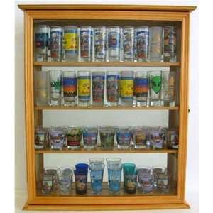  Tall Shot Glass Shooter Display Case, with glass door 