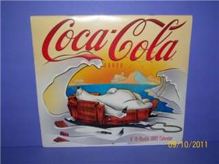  Coca Cola 16 Month Wall Calendar Coke Bear Calendar Sealed NOS  