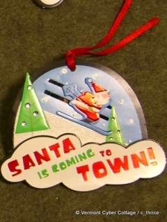   3D Gift Tag SWEET TREATS Christmas Rudolph Reindeer Penguin Ski  