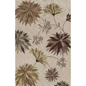   Tufted Carpet Area Rug Floral Leaf IVORY 24 X 60 Furniture & Decor