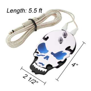   Tattoo Power Supply Foot Switch Pedal Flat Stainless Steel 5ft  