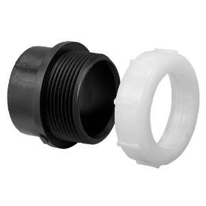 NIBCO ABS Pipe Fitting, Adapter, Schedule 40, 1 1/2 Spigot x 1 1/2 