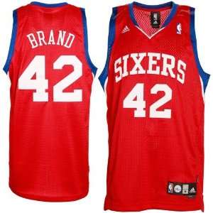 NBA adidas Philadelphia 76ers #42 Elton Brand Red Swingman Basketball 