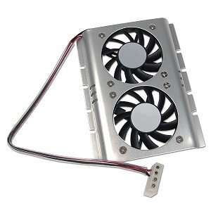  Hard Drive Cooler with Dual Fans (Silver): Electronics