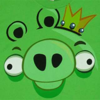 King Pig Angry Birds Face T Shirt  