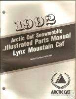 1992 ARCTIC CAT LYNX MOUNTAIN CAT PARTS MANUAL  