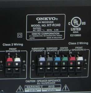 Onkyo HT R340 AV Receiver + 5 Speakers & Sub Woofer SKW 360  