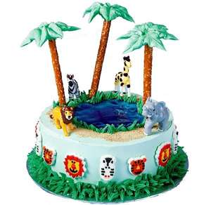 Jungle Animals Figurines Cake Toppers Decoration  