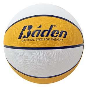Baden Official Rubber Basketball Yellow White 27.5 Inch  