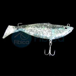 Soft Rubber Lures Bait Bass Fishing Slver  