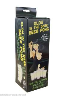 Glow in the Dark Beer Pong Game with 22 cups & 2 balls  