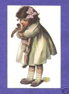 Y1490 Bessie Pease Gutmann postcard, Girl broken doll  