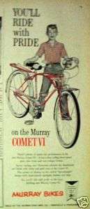 1960 Murray ( COMET VI ) Boys Bicycles,Bikes Print AD  