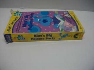 Blues Clues   BLUES BIG PAJAMA PARTY   VHS blue dog Cartoon video 