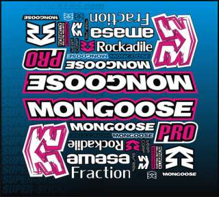 Mongoose Mountain Bike BMX Stickers Adesivi Autocollant  