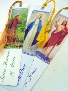 Sacred Heart Mother Mary Francis Bible Bookmarks Lot 3  