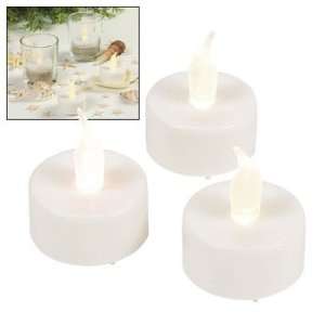  White Battery Operated Tealight Candles   Party Decorations & Lamps 
