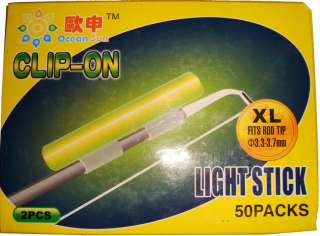 50 Packages Fishing Green Fluorescent Light Glow Stick  