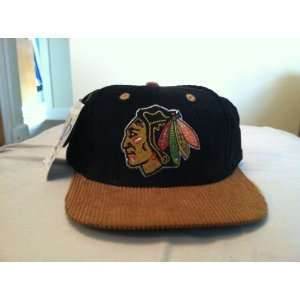  Chicago Blackhawks Corduroy Vintage Snapback Hat 