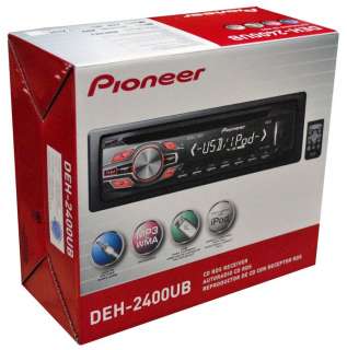 New Pioneer DEH 2400UB CD/MP3 Car iPod/iPhone Player Reciever w/USB 