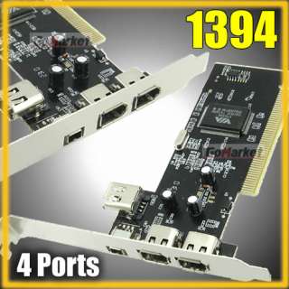 Firewire 4 Ports IEEE 1394 PCI Card  