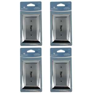  Brainerd Chrome Single Switch Wall Plate   4 Pack