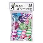   Stripe & Solid Mice & Checker Ball Cat Toys Wholesale Value12 Packs