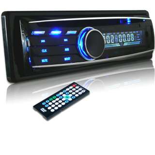 In Dash CD DVD Car Stereo Player SD USB 4x60W Detachable Panel Front 