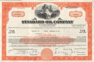 Standard Oil Company > stock certificate bond share  