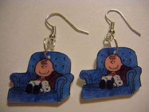 Charlie Brown and Snoopy Earrings   Peanuts relaxing  