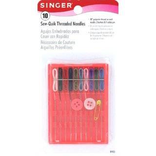 Singer Sew Quik Threaded Hand Needle Kit, Package of 10