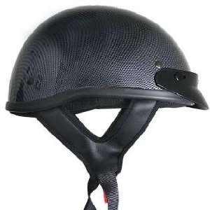  DOT Solid Carbon Half Motorcycle Helmet Sz 2XL Sports 