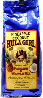 HULA GIRL PANCAKE WAFFLE MIX PINEAPPLE COCONUT ~ 4 BAGS  