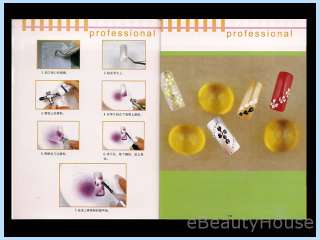 Nail Art Design Color Step by step Technique Guide Book  