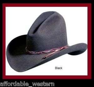 BLACK Beaver Felt ~GUS HAT~Cowboy Western Lonesome Dove  