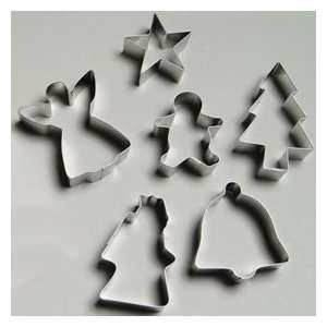 Christmas Cookie Cutter Set   6 Piece Set   Stainless Steel 