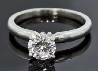 ct Carat Round Cut F SI1, GIA Certified Diamond Platinum Ring  