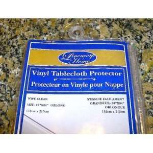  Clear Plastic Tablecloth Protector 60 X 84 Oblong Very 