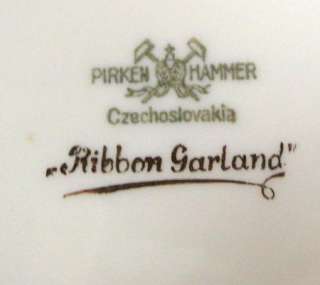  Cream Pitcher Pirken Hammer Ribbon Garland Czechoslovakia China  